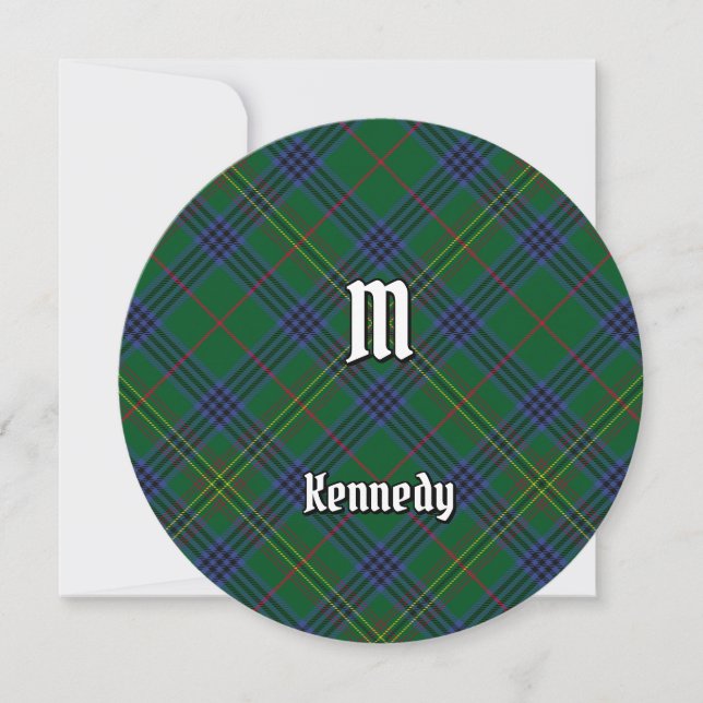Invitación Clan Kennedy Tartan (Anverso)