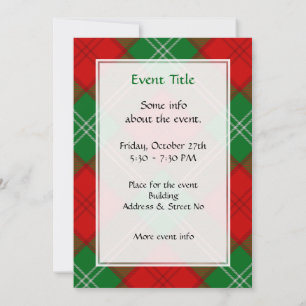 Invitación Clan Lennox Tartan