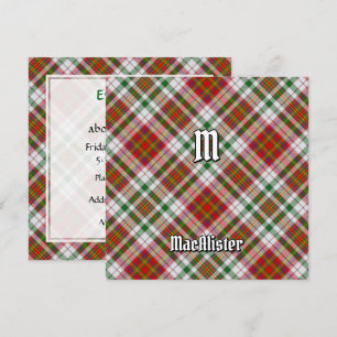 Invitación Clan MacAlister Dress Tartan