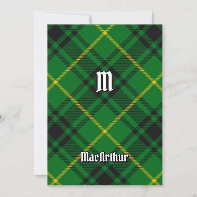 Invitación Clan MacArthur Tartan (Anverso)