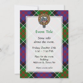 Invitación Clan MacDonald de Clanranald Escudo sobre Tartán