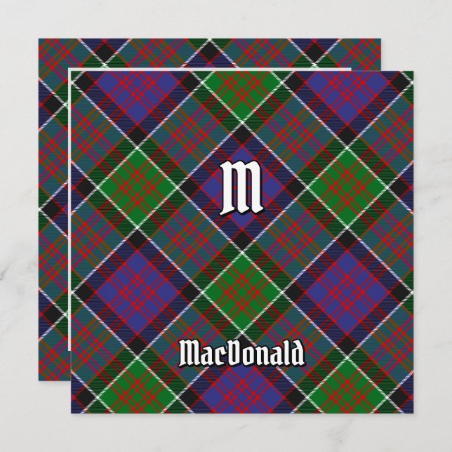Invitación Clan MacDonald de Clanranald Tartán (Anverso / Reverso)
