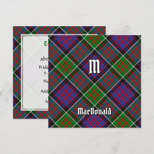 Invitación Clan MacDonald de Clanranald Tartán