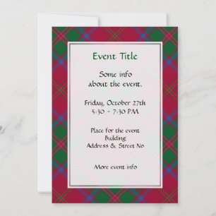Invitación Clan MacDougall Tartan