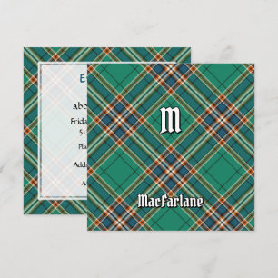 Invitación Clan MacFarlane Ancient Hunting Tartán