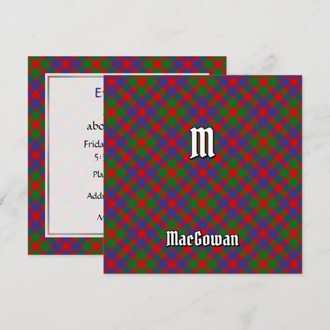 Invitación Clan MacGowan Tartan (Anverso / Reverso)