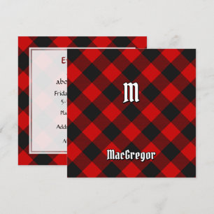 Invitación Clan MacGregor Rob Roy Tartan