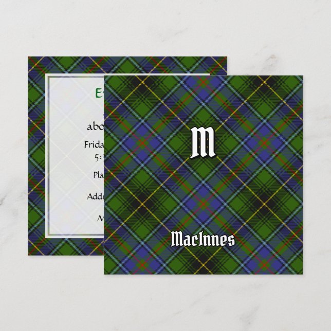Invitación Clan MacInnes Tartan (Anverso / Reverso)