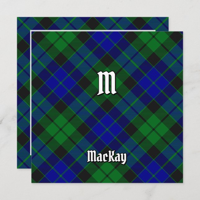 Invitación Clan MacKay Tartan (Anverso / Reverso)