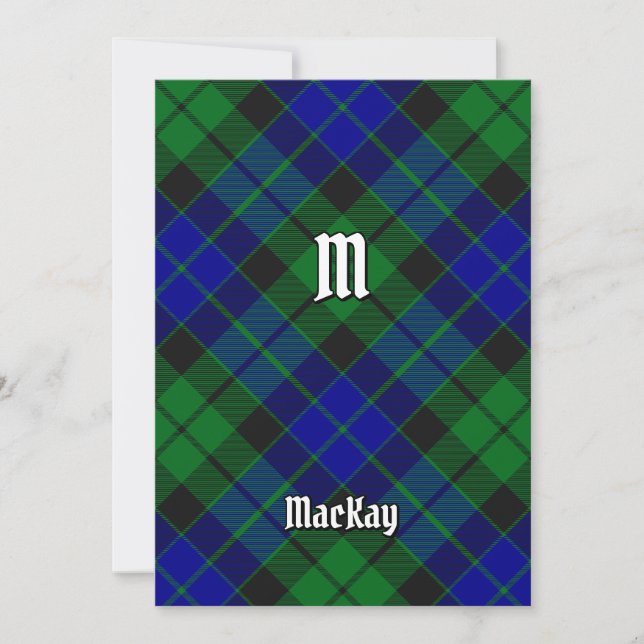 Invitación Clan MacKay Tartan (Anverso)