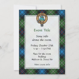 Invitación Clan MacKenzie Escudo sobre Tartán