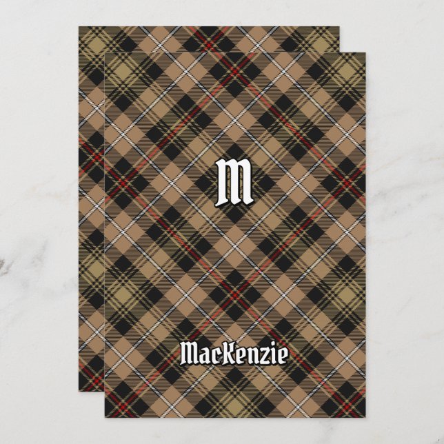 Invitación Clan MacKenzie Hunting Brown Tartan Invitation (Anverso / Reverso)