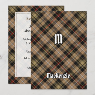 Invitación Clan MacKenzie Hunting Brown Tartan Invitation