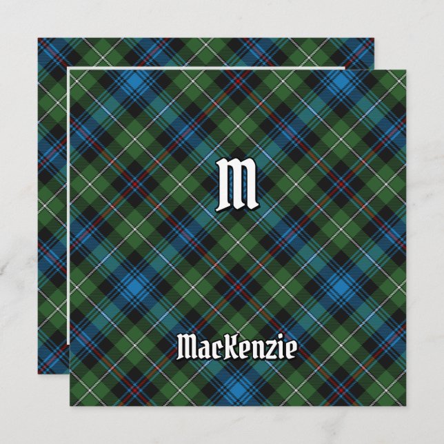 Invitación Clan MacKenzie Tartan (Anverso / Reverso)