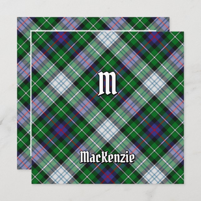 Invitación Clan MacKenzie Vestir Tartan (Anverso / Reverso)