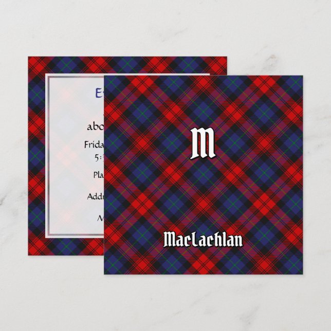 Invitación Clan MacLachlan Tartan (Anverso / Reverso)