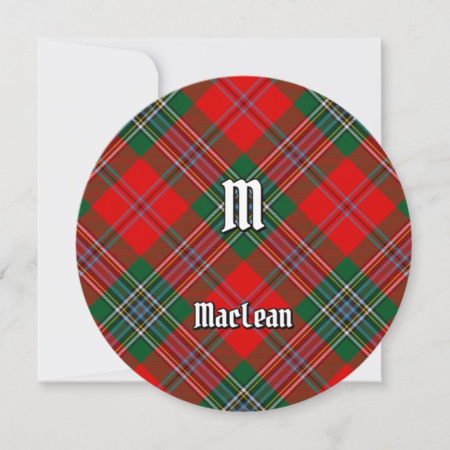 Invitación Clan MacLean Tartan (Anverso)