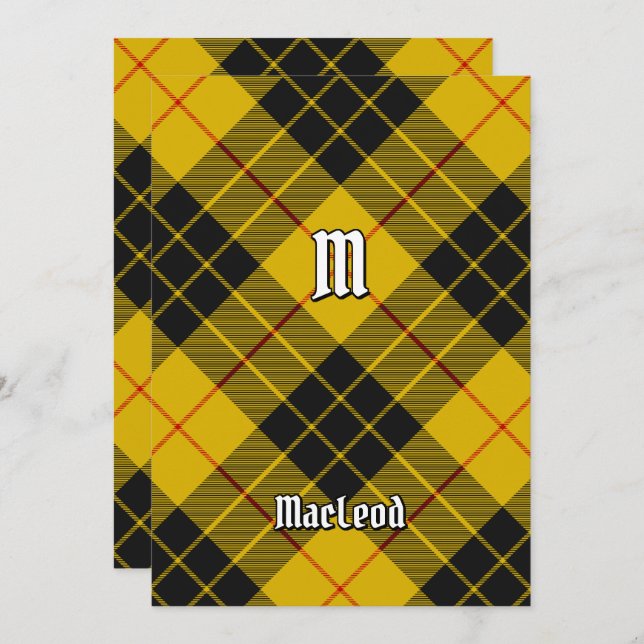 Invitación Clan Macleod de Lewis Tartán (Anverso / Reverso)