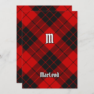 Invitación Clan Macleod de Raasay Tartán