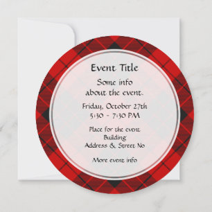 Invitación Clan Macleod de Raasay Tartán