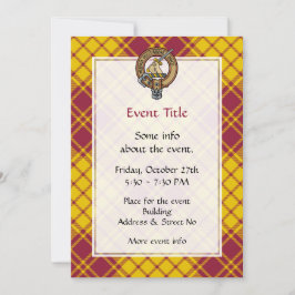 Invitación Clan MacMillan Escudo por Vestir Tartán