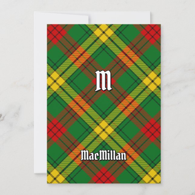 Invitación Clan MacMillan Tartan (Anverso)