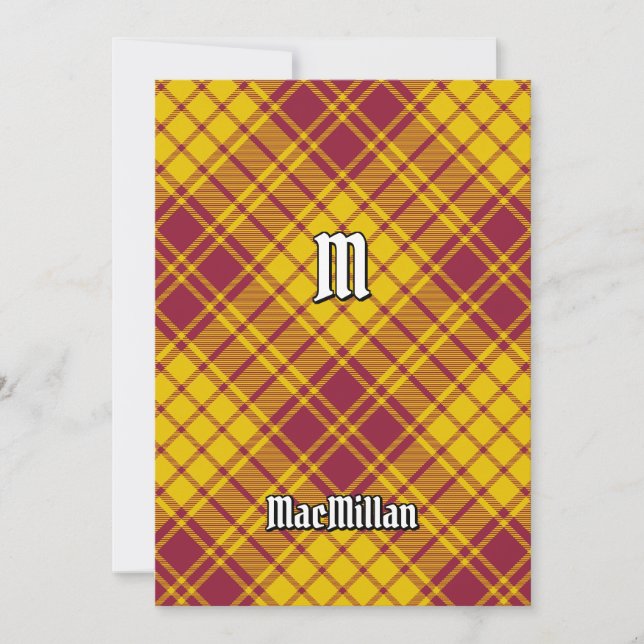 Invitación Clan MacMillan Vestido Tartán (Anverso)