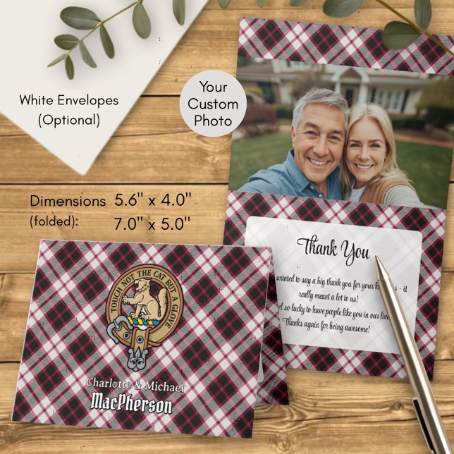 Invitación Clan MacPherson Crest over Hunting Tartan (Subido por el creador)
