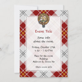 Invitación Clan MacPherson Escudo por Red Dress Tartán