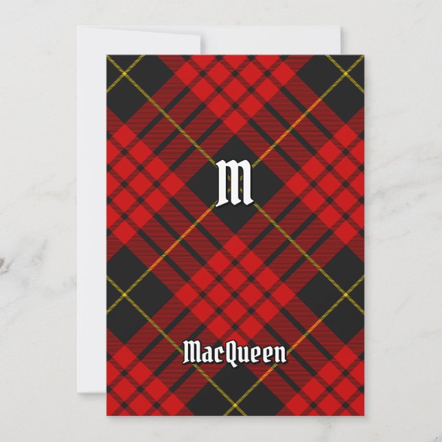 Invitación Clan MacQueen Tartan (Anverso)