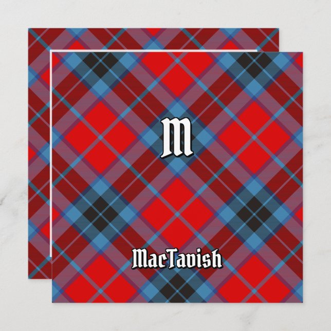 Invitación Clan MacTavish Tartan (Anverso / Reverso)