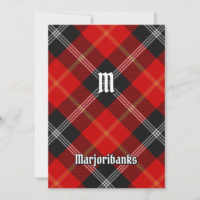 Invitación Clan Marjoribanks Tartan (Anverso)