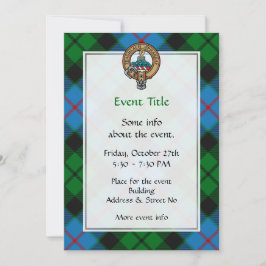 Invitación Clan Morrison Escudo sobre la caza de tartán