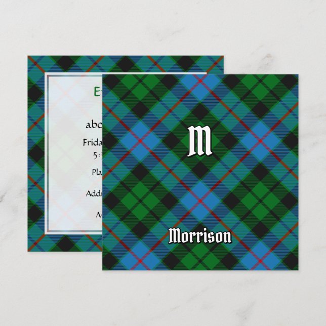 Invitación Clan Morrison Hunting Tartan (Anverso / Reverso)