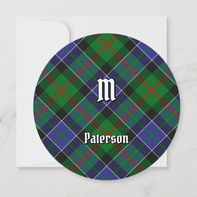 Invitación Clan Paterson Tartan (Anverso)