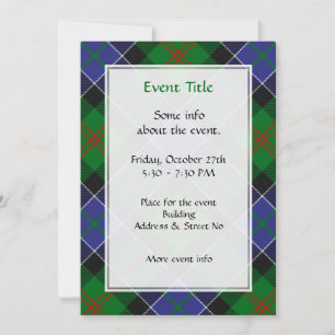 Invitación Clan Paterson Tartan
