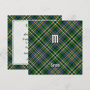 Invitación Clan Scott Green Tartan
