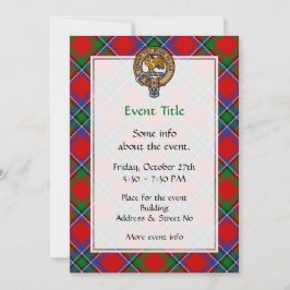 Invitación Clan Sinclair Escudo sobre Tartán