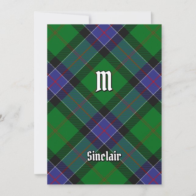Invitación Clan Sinclair Hunting Tartan (Anverso)