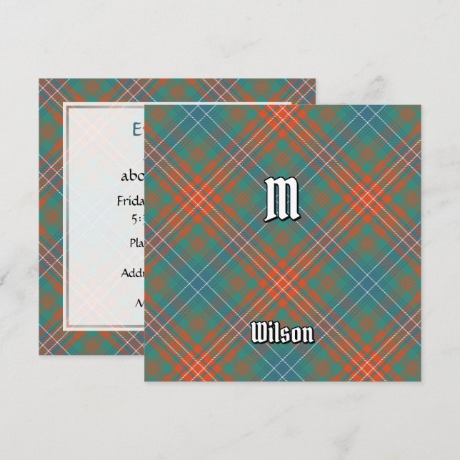 Invitación Clan Wilson Ancient Tartán (Anverso / Reverso)