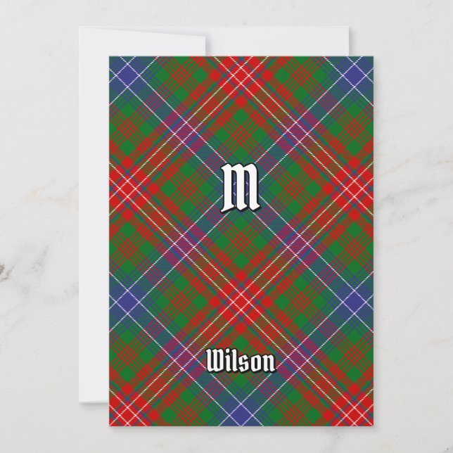 Invitación Clan Wilson Modern Tartán (Anverso)
