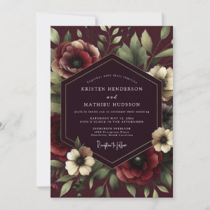 Invitación Claret Renaissance Flor de Boda