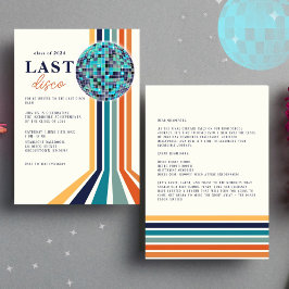 Invitación Clase 0f 2024 Última fiesta de graduación retro de