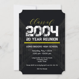 Invitación Clase 2004 20 año de reunión escolar 1