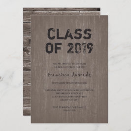 Invitación Clase 2019 Partido de Graduación Guy Rustic High S