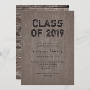 Invitación Clase 2019 Partido de Graduación Guy Rustic High S
