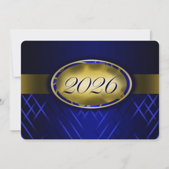 Invitación Clase Azul y Dorado de 2026 (Anverso)