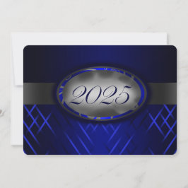 Invitación Clase azul y plata de 2025 Fiesta