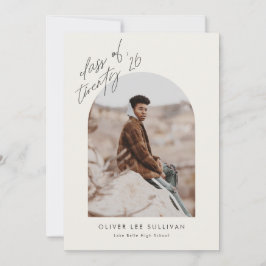 Invitación Clase Boho de la Graduación de Foto Arch 2025