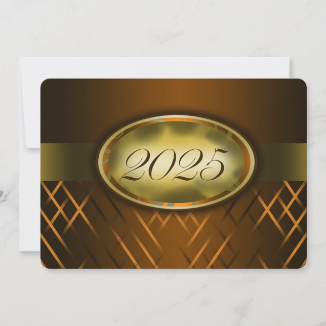 Invitación Clase Brown y Gold de 2025 (Anverso)